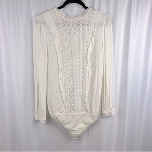 Genevie Blouse Bodysuit White Size Small